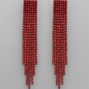 Rhinestone Tassel Earrings